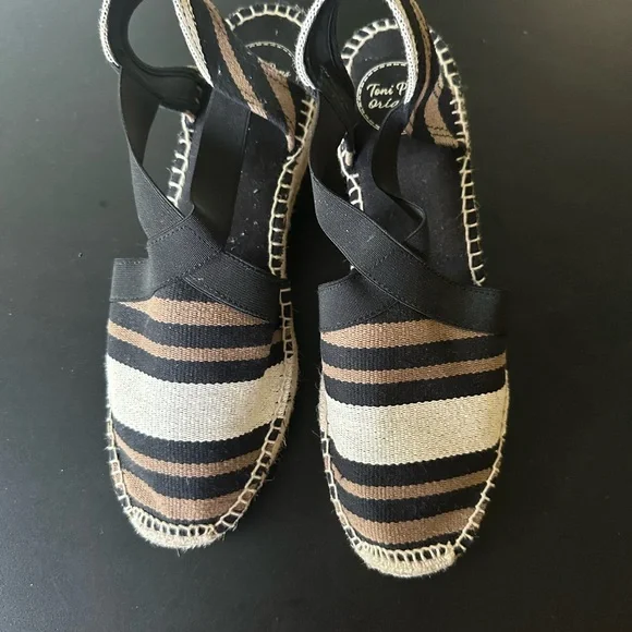 TONI PONS- closed toe espadrille/overlapping stretchy straps, slingback strap - Picture 1 of 11